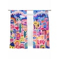 thumbnail image 7 of Colorful Abstract Sheer Curtains 72 Inch Length 2 Panels Set, Oil Painted Contemporary Modern Voile Window Treatment Rod Pocket Curtains Sheers Drapes for Bedroom/Living Room/Kitchen 52"x72"x2, 7 of 7