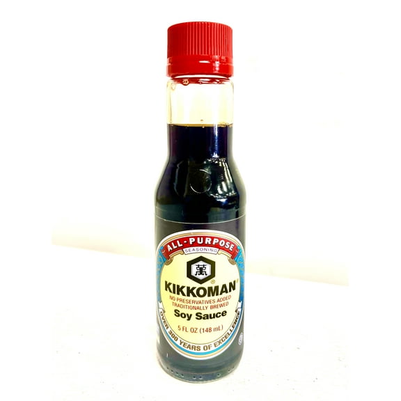 Kikkoman All Purpose Seasoning Soy Sauce 5 OZ | No Preservatives Added, Traditionally Brewed. (Pack of 1)