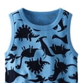 thumbnail image 3 of CYRBOKO Boys Cotton Tank Tops 3PC, Sleeveless Crew Neck Casual Pullover Summer Graphic Tops Blue Size 3-4 T, 3 of 4