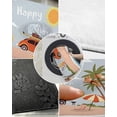 thumbnail image 3 of Summer Coastal Seaside Truck and Palm Trees Ultra Soft Bathroom Rug, Shag Floor Bath Mat Warm Fluffy Carpet Non-Skid Shaggy Washable Door Mats, Ocean Beach and Sun Entrance Welcome Rugs, 3 of 6