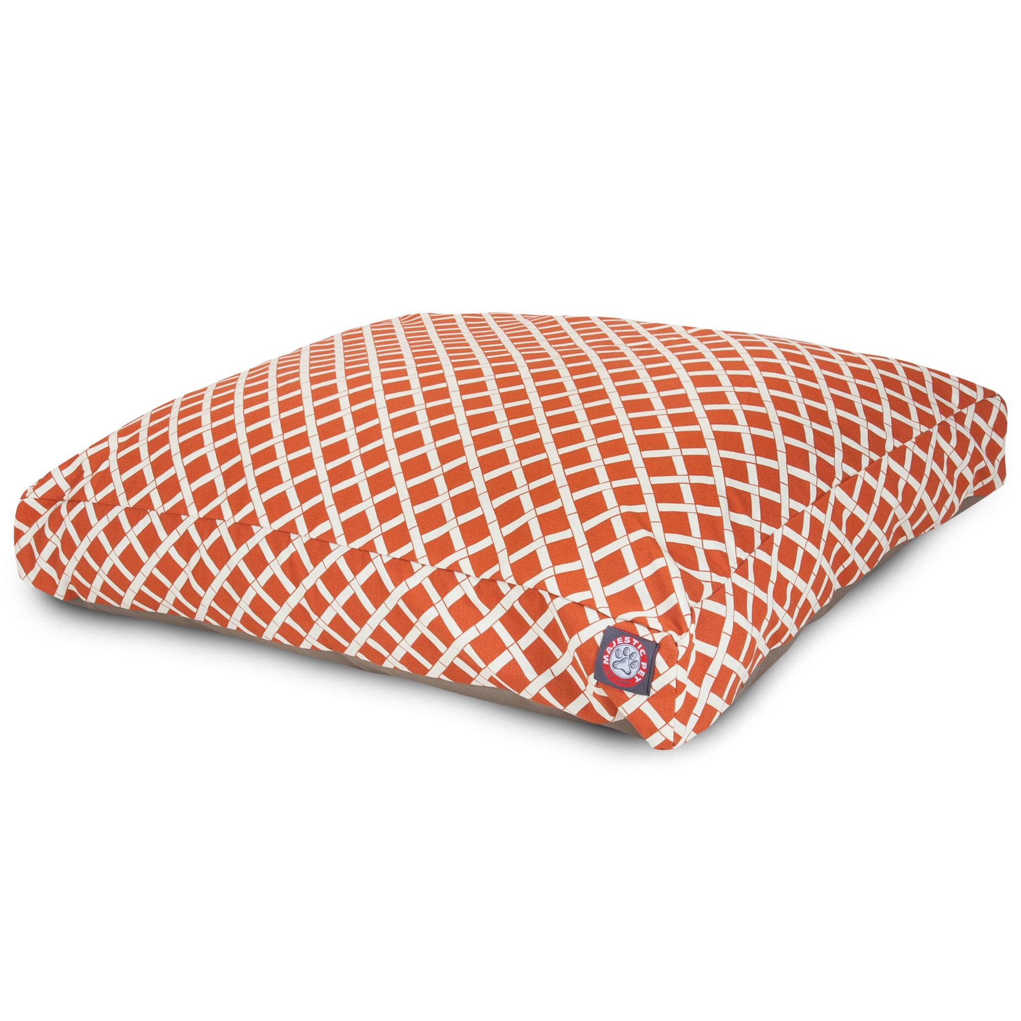 Majestic Pet | Bamboo Shredded Memory Foam Rectangle Pet Bed For Dogs, Removable Cover, Burnt Orange, Large