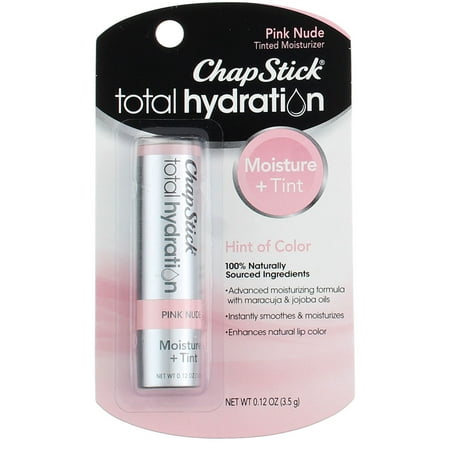 ChapStick Lip Moisturizer + Tint Total Hydration Pink Nude, 0.12 oz, 4 Pack