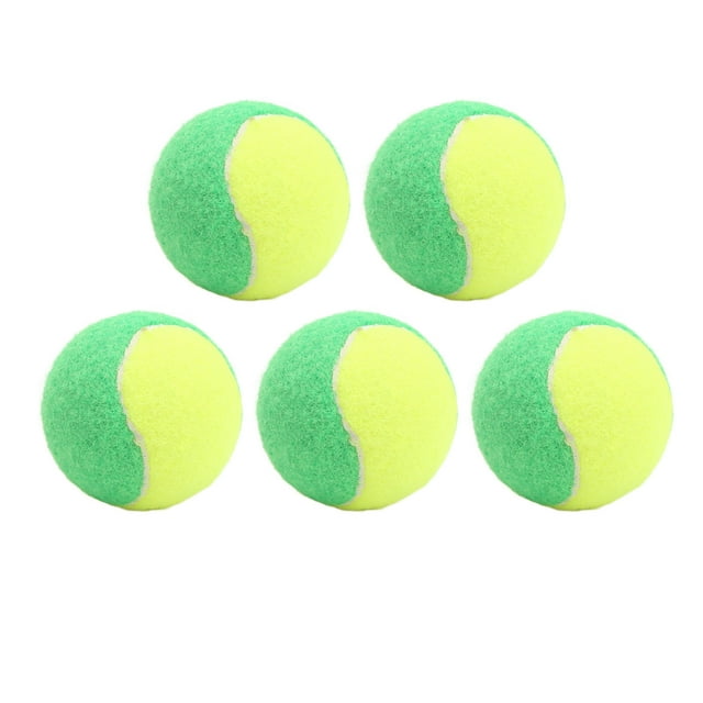 Tennis Ball Set, Compact Size Easy To Hold Rubber Elastic Balls Resilience Environmental Friendly 5PCS 6cm Diameter Pressure Relief For Office Games Orange,Green