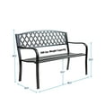 thumbnail image 4 of Patio Premier Lattice Back Metal Park Bench in Black, 4 of 7