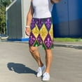 thumbnail image 6 of Sikiie Mardi Gras4 Mens Pajama Shorts, Lightweight Lounge Pant with Pockets Soft Sleep Pj Shorts for MenLarge, 6 of 6