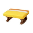 thumbnail image 3 of simhoa Foot Rest with Wooden Legs Rectangle Step Stool for Dining Bed Shoe Changing Yellow, 3 of 8