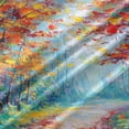thumbnail image 3 of 24x36 inch Garden Hanging Flag Square Double Sided Flag Garden Garage nd Patio Decorative Flag Orange Autumn Forest, 3 of 6