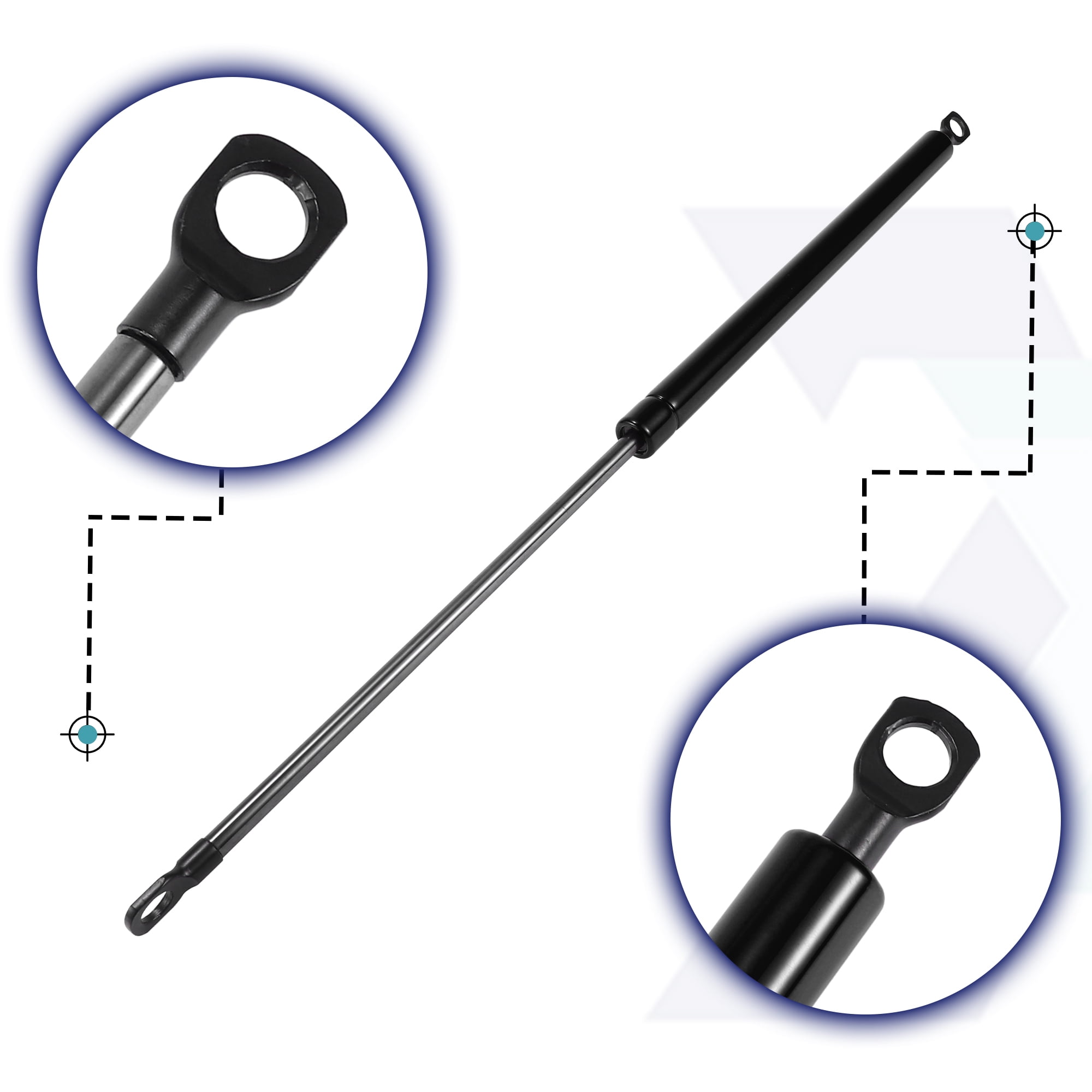 Unique Bargains 2 Pcs 20inch Lift Supports Struts Gas Spring for RV Car 20lb/90N Black