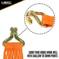 thumbnail image 5 of 2" x 12' Orange Ratchet Strap w/ Double J Hook, 5 of 7