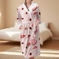 thumbnail image 2 of MEICHEN Plush Robes for Women Casual and Comfortable Long Sleeved Colorful Printed Ladies' Bathrobe Womens Robes, 2 of 5