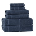 thumbnail image 2 of Superior Mile Smart Twist Cotton Medium Weight 6 Piece Towel Set, Navy Blue, 2 of 10