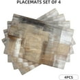 thumbnail image 2 of Farmhouse Placemats Set of 4 Modern Abstract White Brown Art Painting Linen Washable Place Mats Rectangle Cloth Table Mat for Party Kitchen Dining Decoration Indoor Outdoor, 12x18 inch, 2 of 5