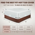 thumbnail image 5 of Zenicham Hot Tub Cover,Waterproof 600D Polyester Square Hot Tub Cover Protector Fade and Tear Resistant,UV Protection & Windproof Outdoor Spa Cover,Black 95" L×95" W×20" H, 5 of 6