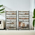 thumbnail image 7 of SONGMICS Shoe Rack, 8-Tier Shoe Organizer, Metal Shoe Storage, Set of 2, 4-Tier Stackable Shoe Shelf, with Adjustable Flat or Angled Shelves, 7 of 7