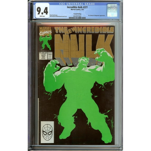 Incredible Hulk #377 - CGC 9.4 Comic Book
