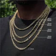 thumbnail image 2 of FEEL STYLE 5mm Figaro NK Chain Neckalce For Men Women Hip Hop Gold Color 316L Stainless Steel Hip Hop Jewelry 24", 2 of 7