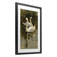 thumbnail image 2 of Stupell Industries Transitional Swans For A Swim Black Framed Print Under Glass, 14 x 20, by Petals Prints Design, 2 of 8