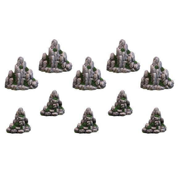 Milisten 10Ud Estatua Decorativa De Rocalla En Resina Para De Hogar Y Jardín Multicolor