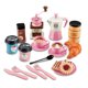 thumbnail image 2 of Juego de juguetes de simulación, pequeños postres de hielo para la tarde, platos para pasteles, platos, kit de simulación, molde de juguete para casa, accesorio para niñas, juego de cafetera de regalo kenally FN000716-02, 2 of 7