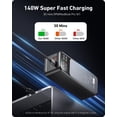 thumbnail image 3 of Batería externa Jescuok 27000 mAh 140 W USB C PD QC de 3 salidas, 3 of 8