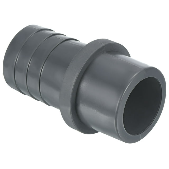 Unique Bargains UPVC Reducer Pipe Fitting 32mm OD 30mm Barbed, Straight Coupling Adapter Connector, Grey