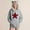 Gray Sweatshirt for Winter, variant on Women's Cute Hoodies Fashion Star Print Sweatshirts Oversized Cat Ear Long Sleeves Sweatshirts Fall Pullover Tops With Pockets White L