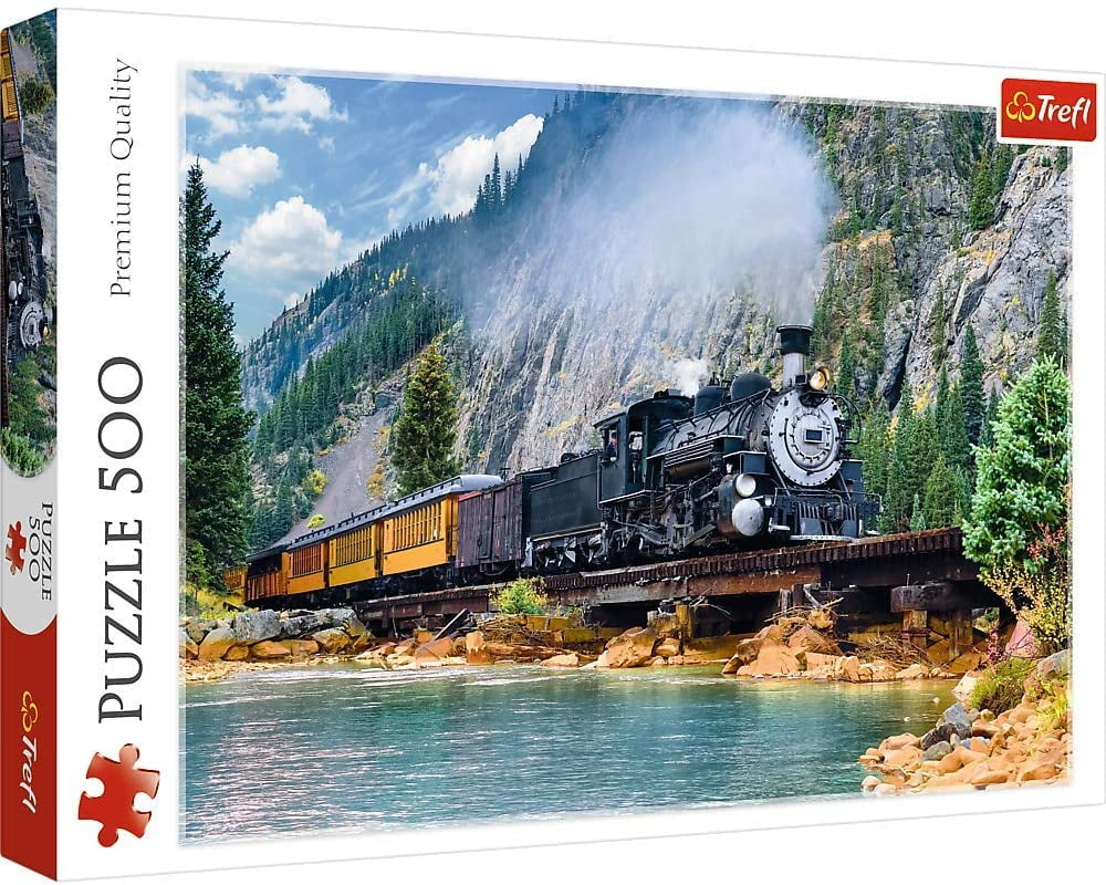 Canadian Railway Train and Mountains NEW Jigsaw Puzzle CraZart 500 Pieces 
