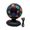 thumbnail image 1 of Lámpara de bola de discoteca, luz de flash LED RGB, tamaño compacto, luz de fiesta con rotación de 360 degree, negro, 1 of 9
