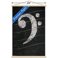 thumbnail image 3 of Bass Clef - Chalk Wall Poster with Wooden Magnetic Frame, 22.375" x 34", 3 of 3
