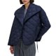 thumbnail image 1 of Chaquetas Acolchadas Ligeras con Cuello de Solapa y Botones, con Bolsillos. Azul Real L, 1 of 10