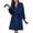 Blue Purple Jacquard, variant on Ekouaer Black Bathrobe for Women Fleece Plush Robes Knee Length Warm Ladies Sleep Robe Jacquard Sleepwear with Pockets