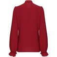 thumbnail image 5 of Top De Manga Larga Abullonada, Blusa Informal Cómoda Para Mujer Color Puro De Un Solo Pecho A La Moda Para Dama Para La Oficina Para La Escuela ANGGREK  Otros, 5 of 5