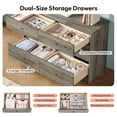 thumbnail image 2 of Ktaxon 6 Drawer Dresser Wood Dresser Storage Cabinet Drawer Organizer Chest of Drawers, Gray, 2 of 14