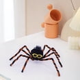 thumbnail image 5 of Halloween Decorations Indoor Cool Plush Black Spider with Mini Top Hat Orange Sunglasses Funny Bendable Novelty Tabletop Ornament Spooky Party Scene Decor, 5 of 6