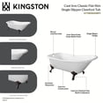 thumbnail image 5 of Aqua Eden VCTND6630NF8 67-Inch Cast Iron Classic Flat-Rim Single Slipper Clawfoot Tub (No Faucet Drillings) in White/Brushed Nickel, 5 of 6