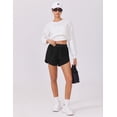 thumbnail image 5 of Pantalones cortos PINSPARK negros de talle alto para correr para mujer, XL, 5 of 5