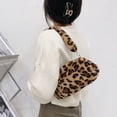 thumbnail image 4 of Bolsos de hombro Retro de felpa para mujer bolsos con patrón de animales a la moda de invierno bolso de mano duradero con asa superior bolsa de compras, 4 of 9