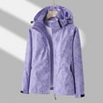 thumbnail image 2 of Veste en Denim pour Femmes, Coupe-Vent d'Extérieur à une Seule Couche avec Imprimé de Feuille d'Érable pour Femmes, Coupe-Vent et Imperméable pour la Course, 2 of 3