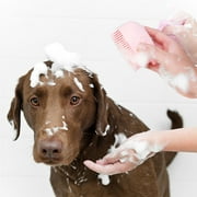 Dog Bath Brush, Pet Massage Brush, Shampoo Dispenser, Soft Silicone Brush, Rubber Bristle for Dogs and Cats Shower, Soft Pet Rub Back Brush, Shower Brush