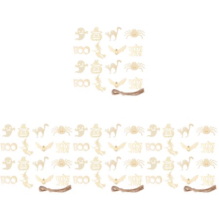 

NUOLUX 320 Sets Halloween Wooden Cutouts Halloween Wooden Pendants Halloween Ornaments