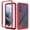Red, variant on SaniMore Two-Layer Structure Transparent Case for Samsung Galaxy S23, Rugged Clear PC Back & TPU Bumper [Not Yellowing Technology] Full Body Protective Cover for Samsung S23, Pink