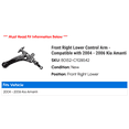 thumbnail image 2 of Front Right Lower Control Arm - Compatible with 2004 - 2006 Kia Amanti 2005, 2 of 2