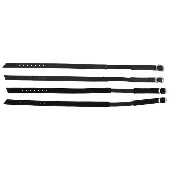 OUNONA 4Pairs Adjustable Black Ankle Wrap Heels Straps with Buckle for Secure High Heel Stability