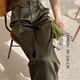 thumbnail image 1 of NOVEDAD DE VERANO 2023, pantalones de satén de seda para mujer, pantalones de traje de pierna ancha informales negros de cintura alta a la moda coreana para mujer, pantalones de gran tamaño Tan Jianjun unisex, 1 of 2