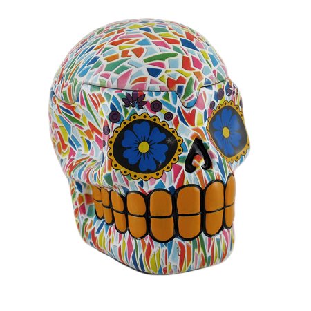 Colorful Mosaic Print Sugar Skull Large Trinket/Stash Box