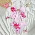 thumbnail image 6 of Mercatoo Teen Girls Swimsuits 2 Piece Bathing Suit Cute Flower Print Spaghetti Strap Triang1e Bikini Set Tween Cute Soft Swimwear, 6 of 6