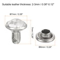 thumbnail image 2 of 200Pack Silver Rhinestone Rivets, 7mm/0.28" Leathercraft Rivets Crystal Rivets for DIY Leather Craft Making, 2 of 6