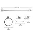 thumbnail image 5 of Positano 4-Piece Matte Brass Bathroom Hardware Accessory Kit, 5 of 7