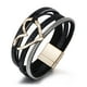 thumbnail image 5 of Para mi hija, pulsera con corazón, pulsera bohemia de varias vueltas, pulseras de cuero para mujer y hombre, pulsera tejida con cuerda de colores para Navidad y cumpleaños, 5 of 5