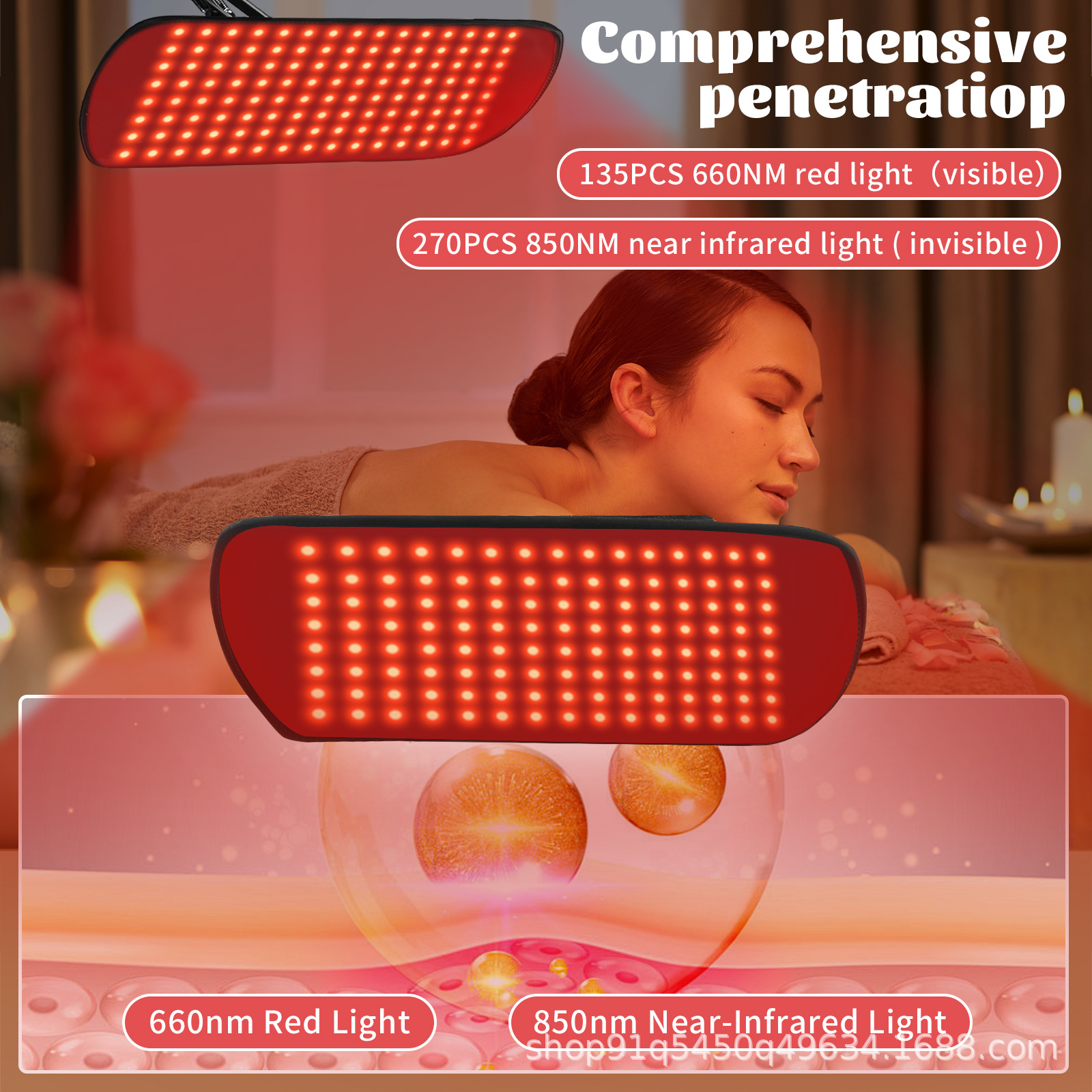 Immersive Full-Body Red Light Wellness Mat for At-Home Relaxation, Large Flexible Blanket for a Soothing Warmth Experience, Personal Comfort Cocoon